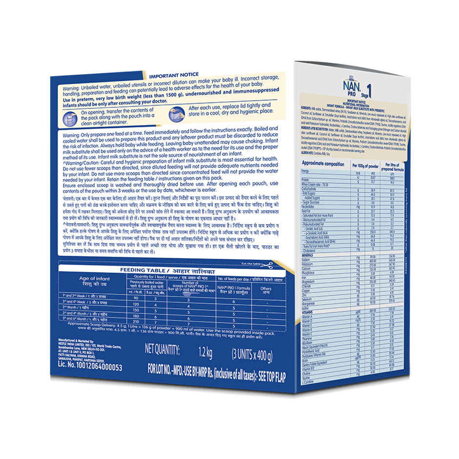 Nestle NAN PRO Stage 1 Infant Formula | 0 - 6 M