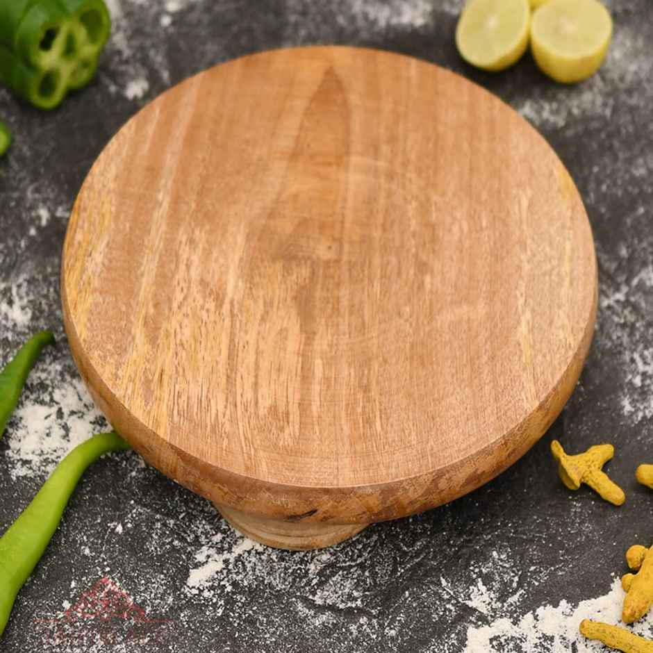 Petals Wooden Chakla Chapati Maker Polpat Cutting Board | 26 Cm/10 Inch