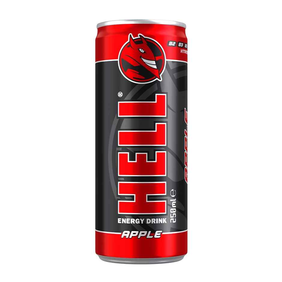 Hell Energy Drink (250ml) & Hell Energy Drink Apple Flavoured Drink (250ml) Combo