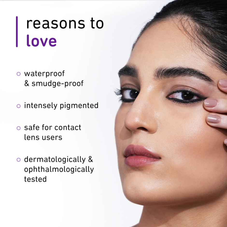 Plum NaturStudio All-Day-Wear Kohl Kajal Black Brilliance with FREE SHARPENER