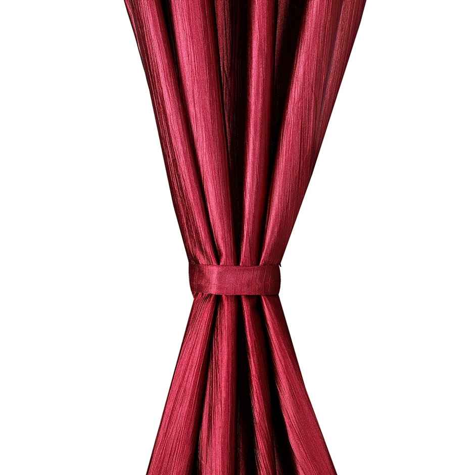 Antzco Plain Maroon Door Curtain 7 ft x 4 ft | Pack of 2 | DC09