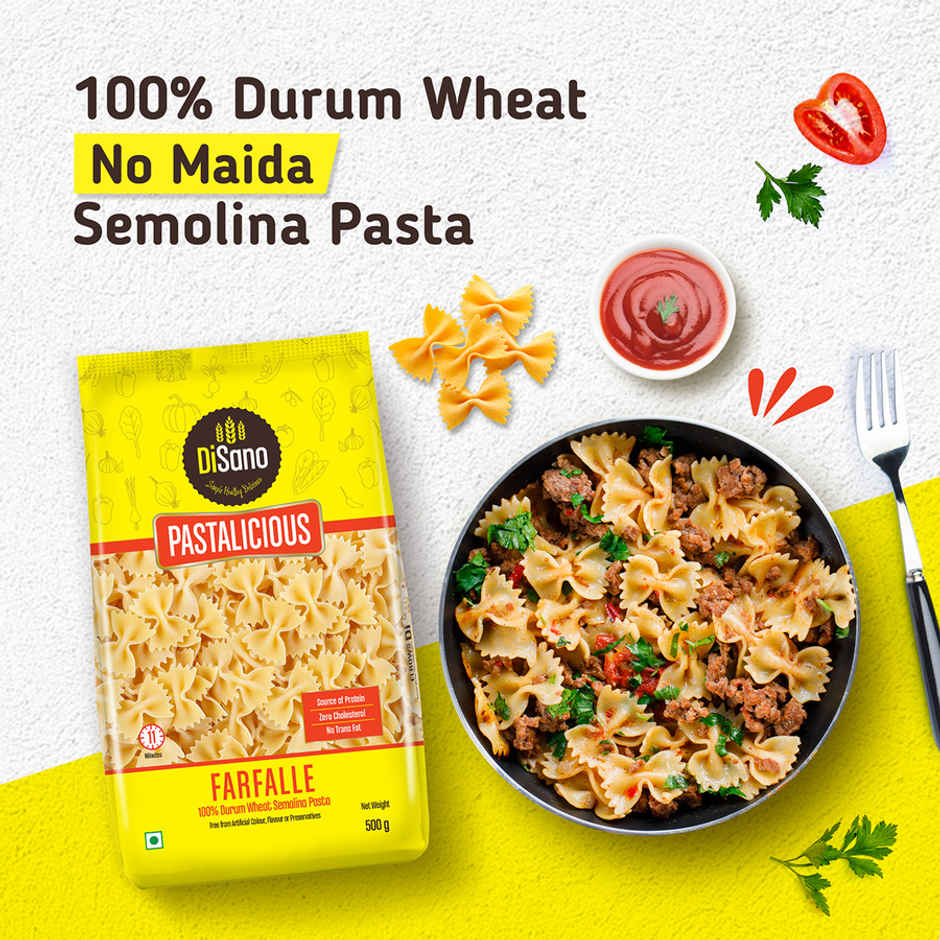 Disano Farfalle Pasta, Durum Wheat, No Maida