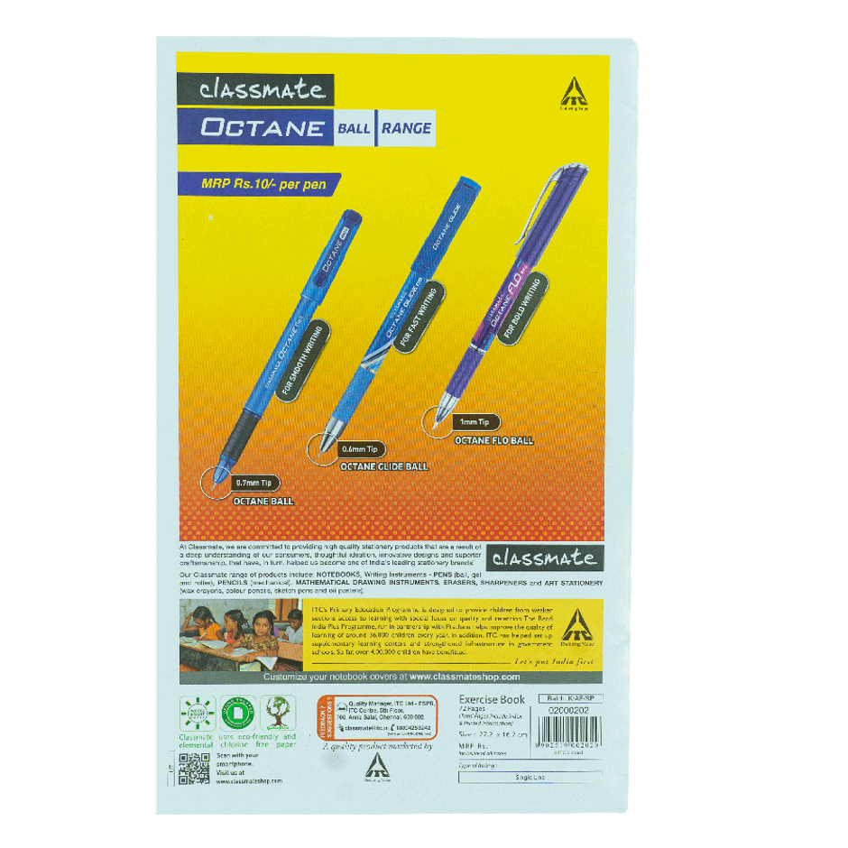 Classmate Longbook Single Line I Assorted 272X167 7