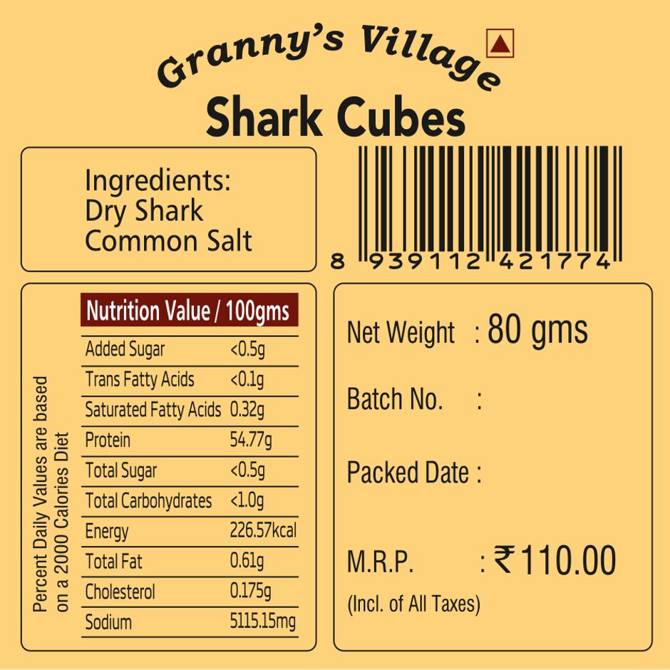Granny's Village Dry Fish Shark Cubes