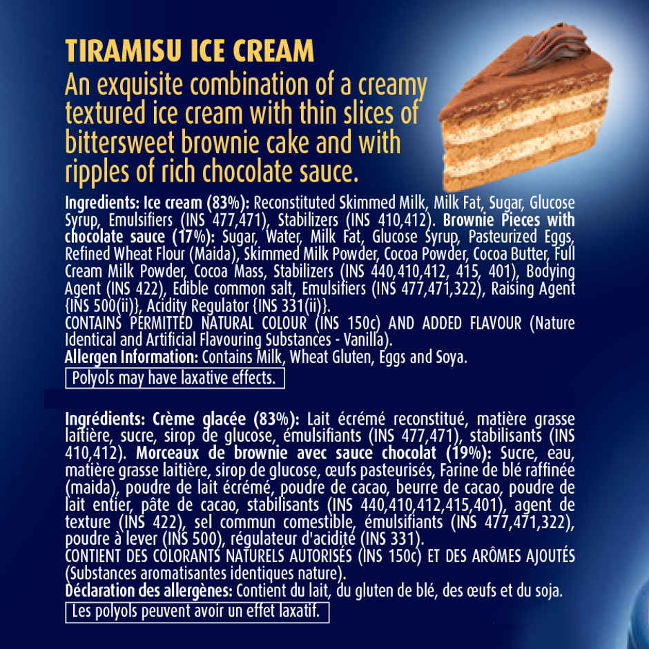 London Dairy Tiramisu Ice Cream Cup