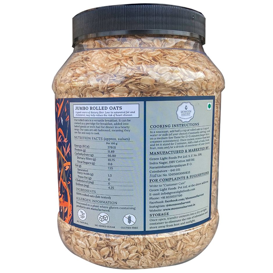 Monsoon Harvest Jumbo Rolled Oats