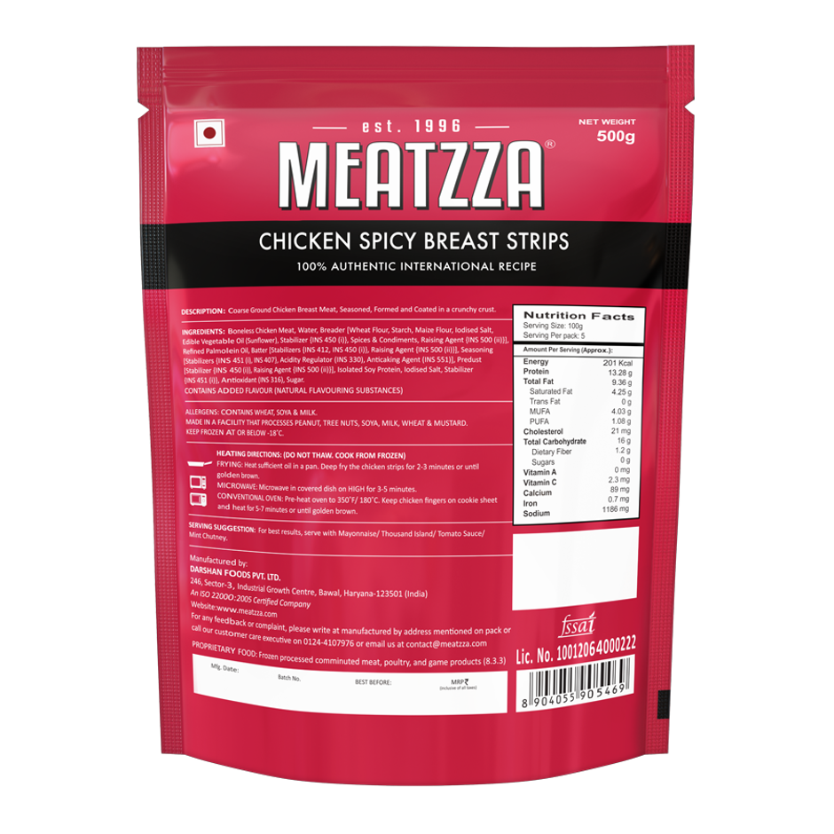 Meatzza Chicken Spicy Breast Strips