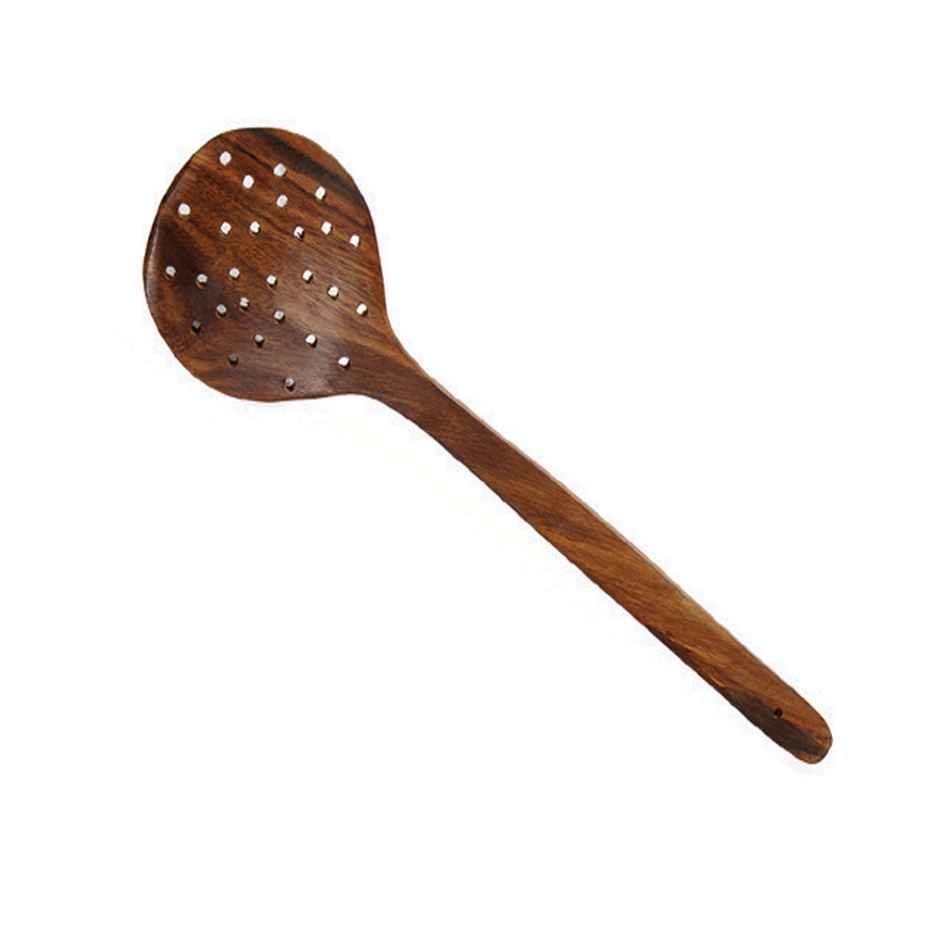 Petals Wooden Cooking Skimmer Jhara Spoon Spatula | 40cm