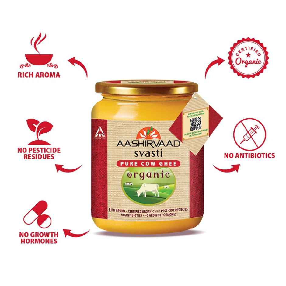 Aashirvaad Organic Pure Cow Ghee | Certified Organic