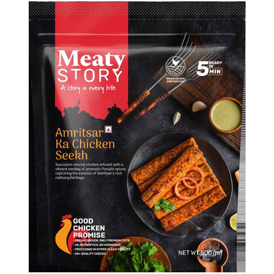 Meaty Story Amritsar Ka Chicken Seekh Kebab
