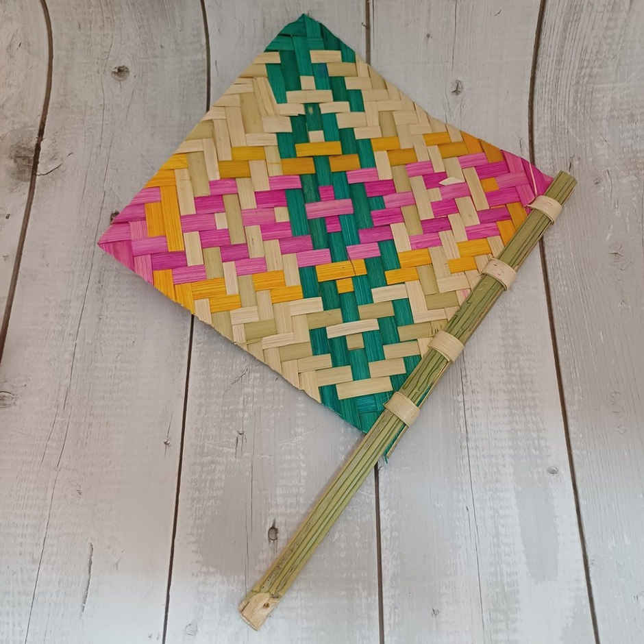 Bamboo Fan Multicoloured