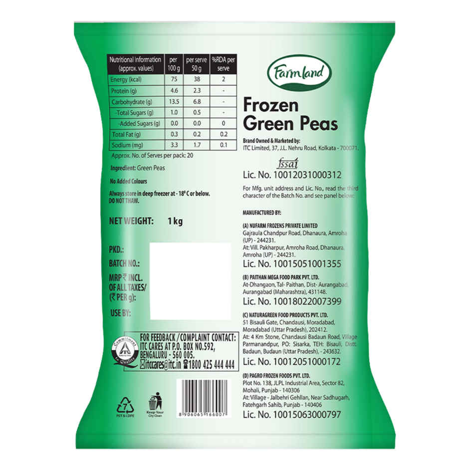 Farmland Green Peas | No Added Colours