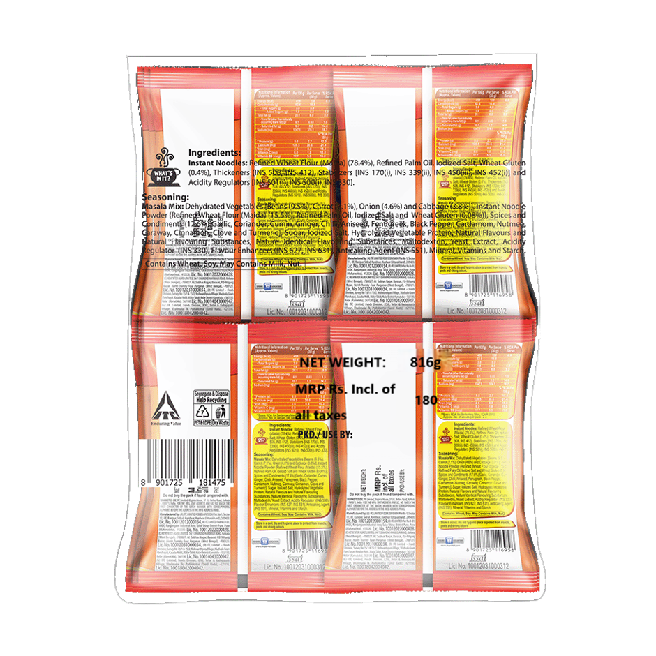 YiPPee! Magic Masala Noodles with Added Veggies - The Better Noodles