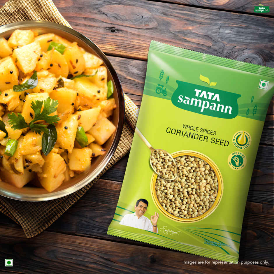 Tata Sampann Coriander Whole | Dhaniya | Whole Spices, Natural Oils with Rich Aroma