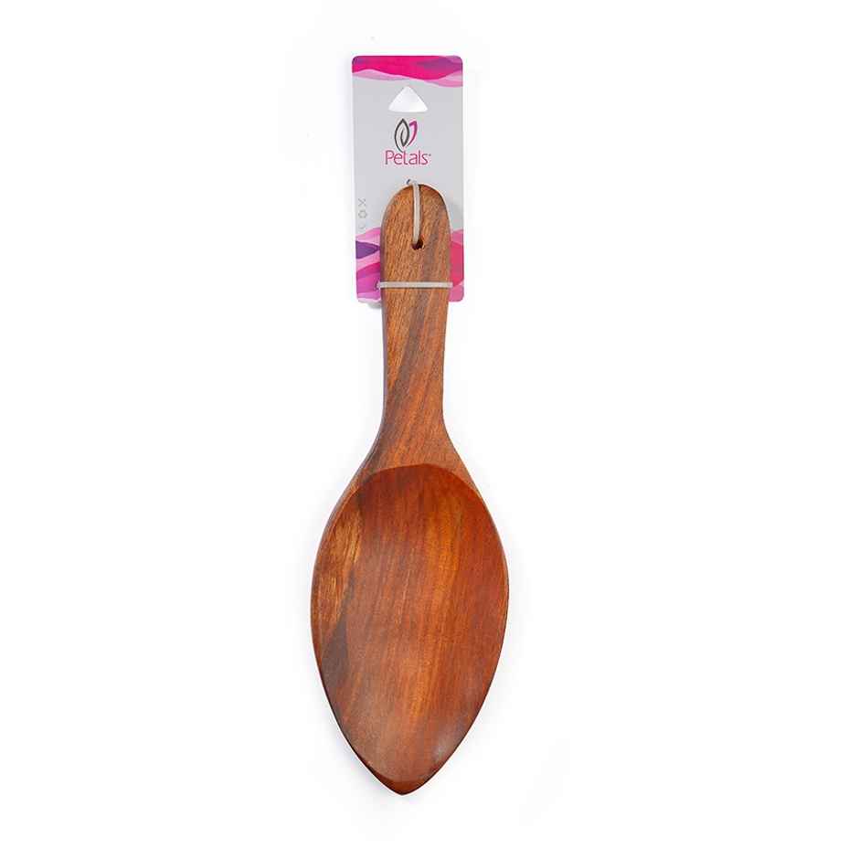 Petals Wooden Cooking Serving Spoon Spatula Rice Server | 25cm