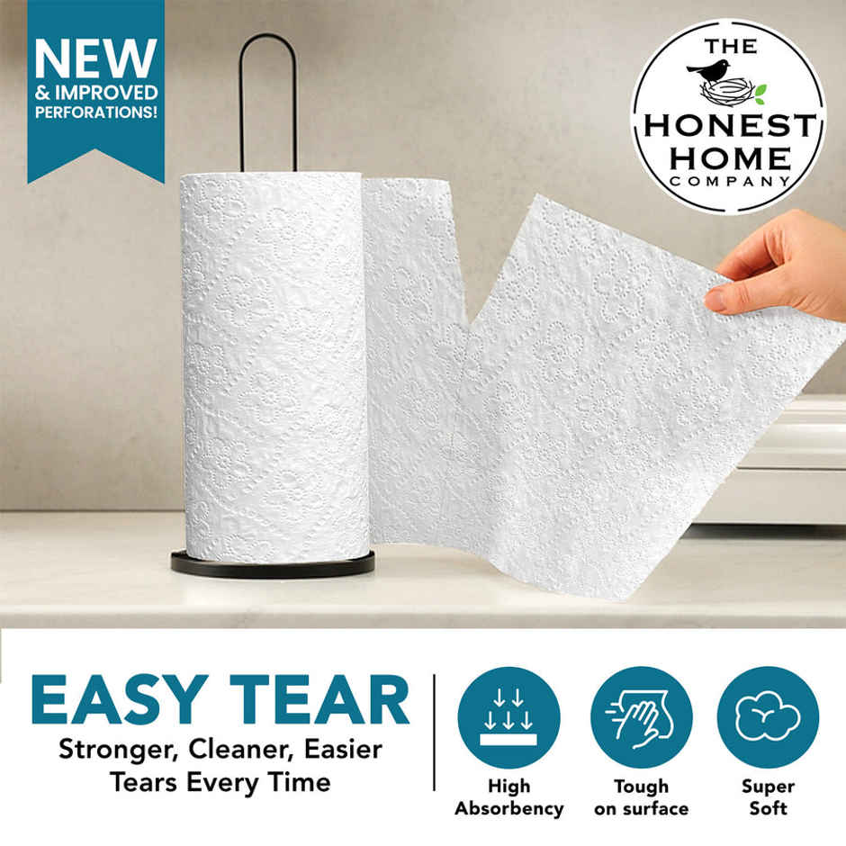 The Honest Home Company 4 in 1 Kitchen Towel 2 Ply | 60 Pulls Per Role