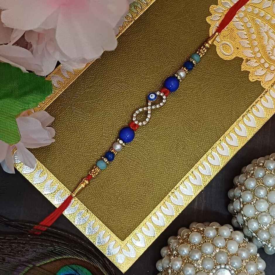 Gullak Diamond Infinity Metal Rakhi