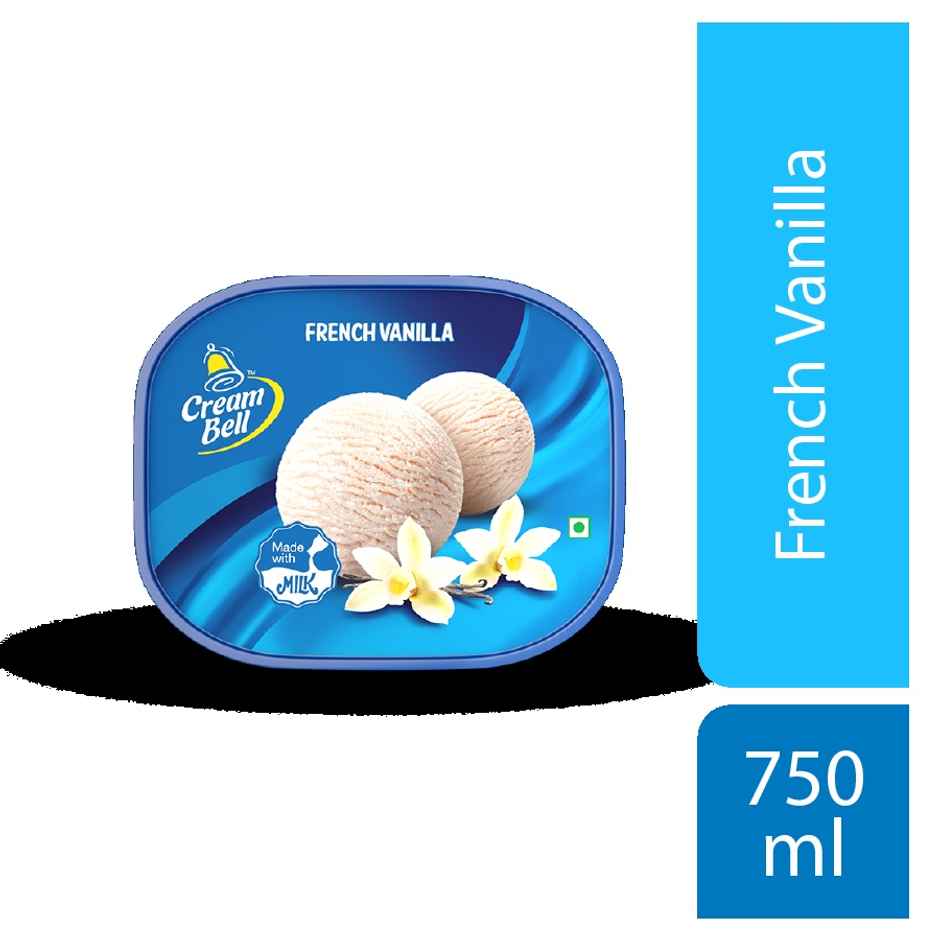 Cream Bell French Vanilla Ice Cream Tub | Smooth & Enjoyable