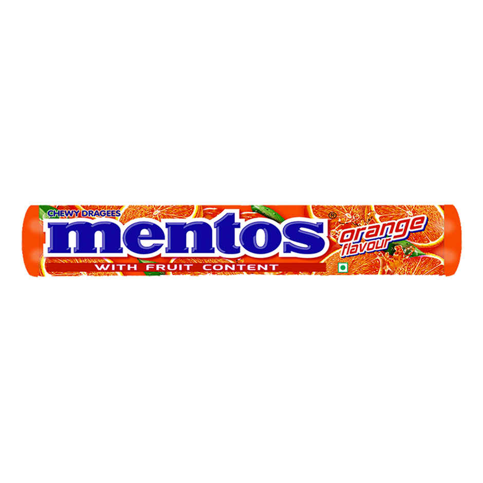 Mentos - Orange Chewy Candy Stick 
