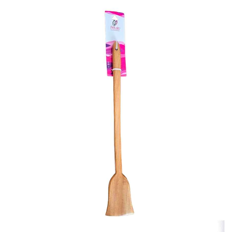 Petals Wooden Thick Long Handle Spatula Dosa Palta Taveta Turner Khurpi | 37cm-15 Inch Length
