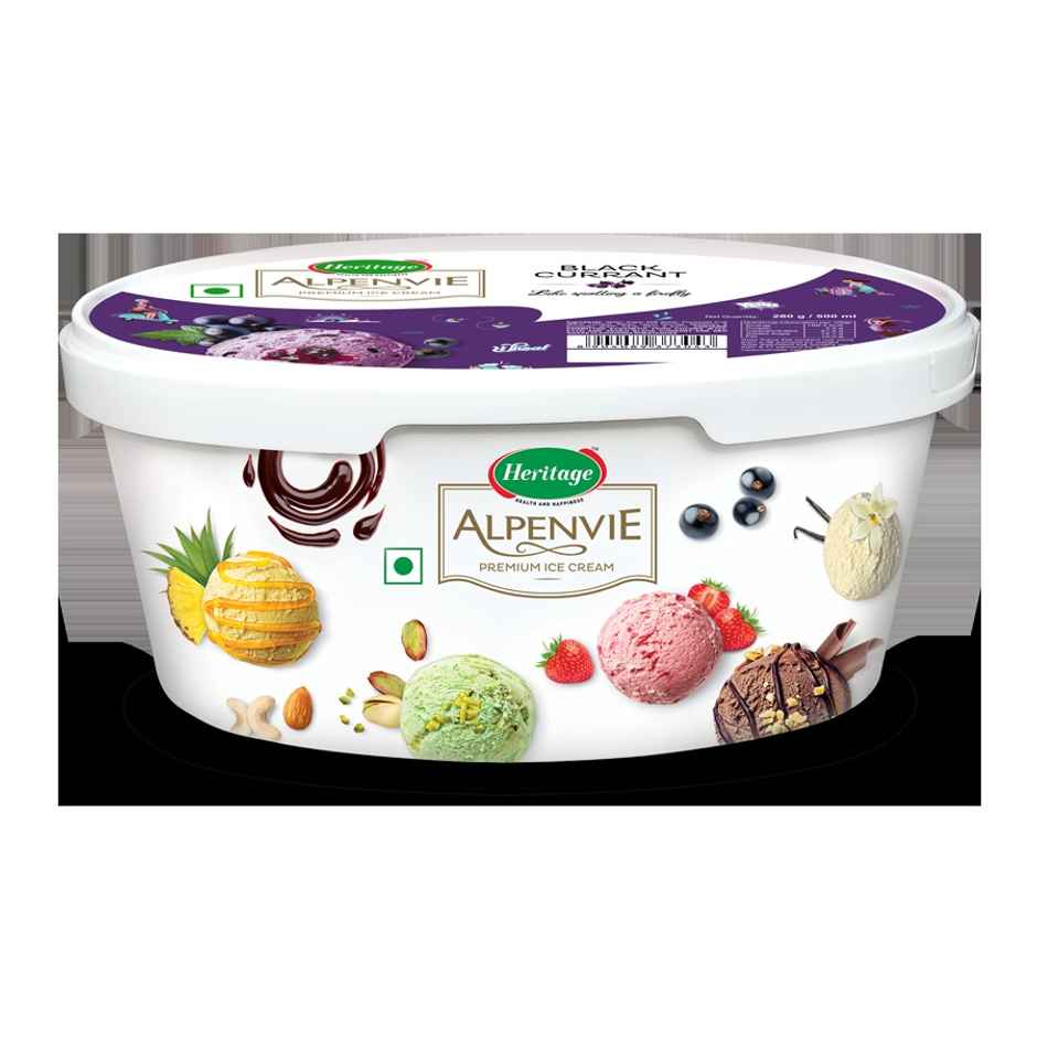 Heritage Alpenvie Black Currant Ice Cream | Rich & Fruity