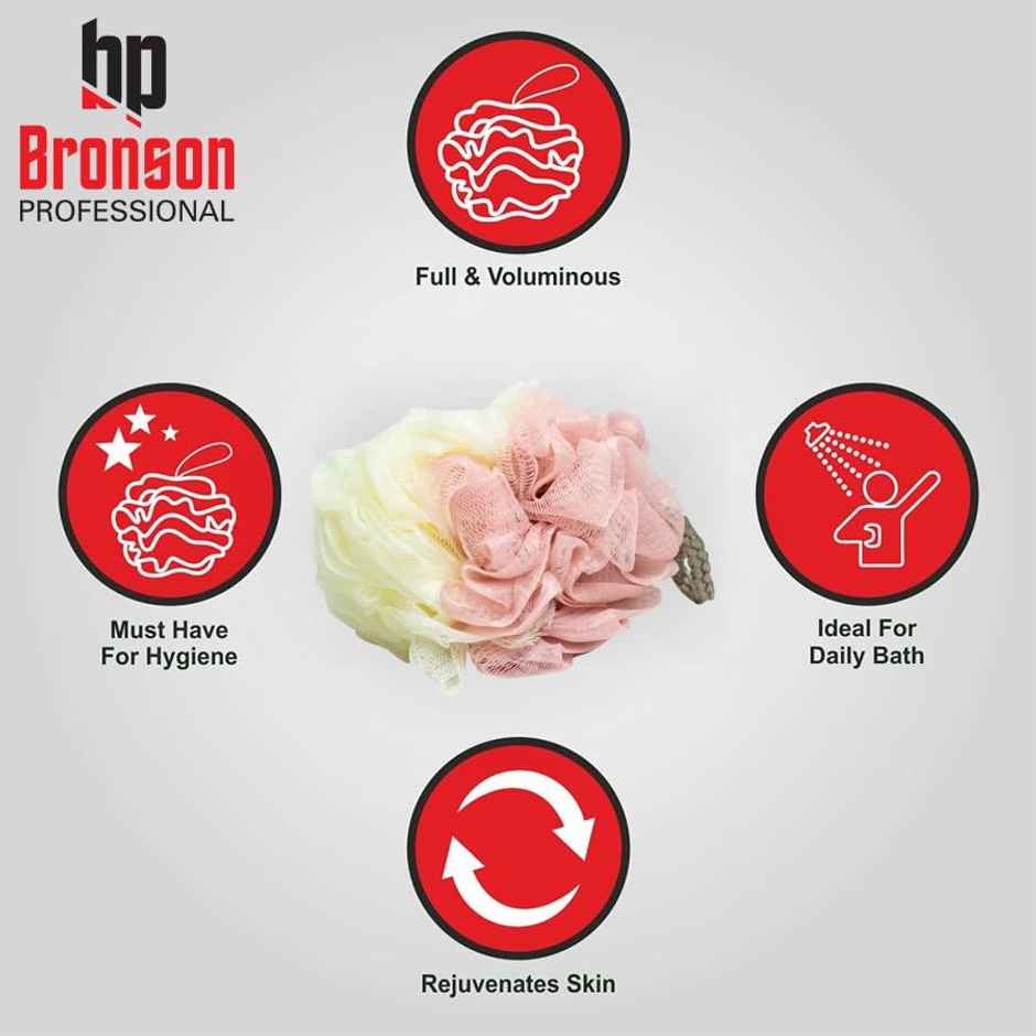 Bronson Professional Bath Sponge Loofah Big Round For Body Scrubbing | Color May Vary