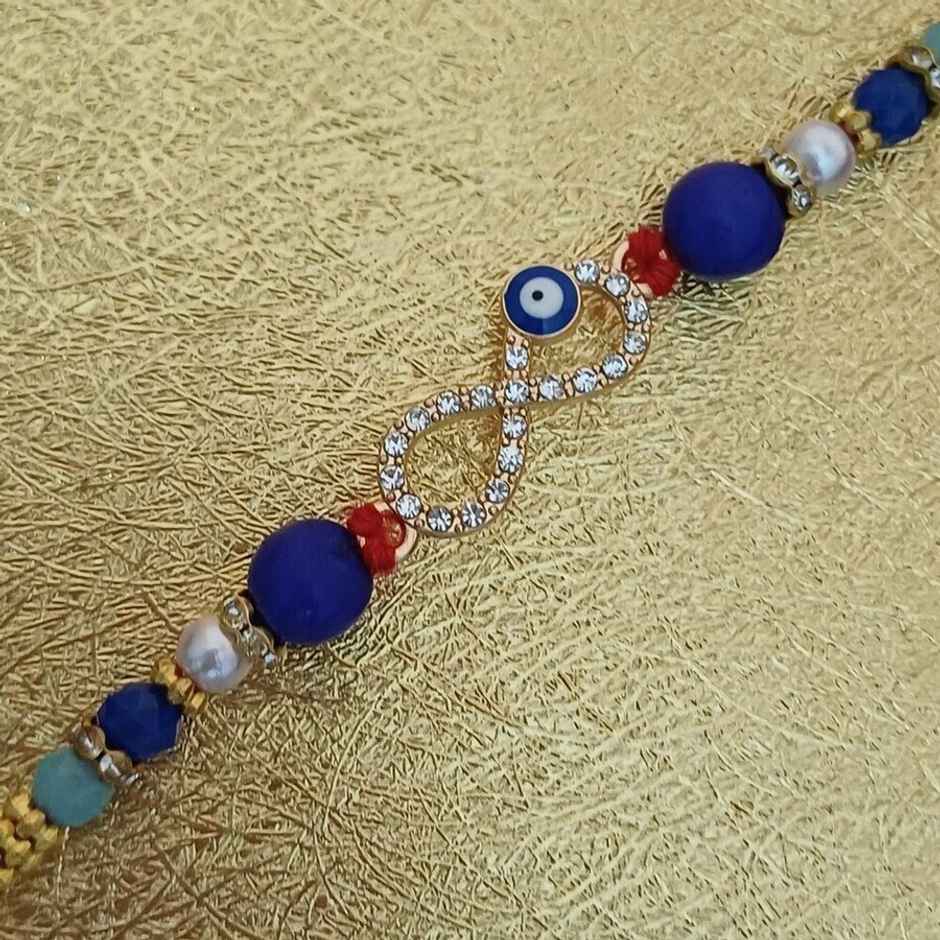 Gullak Diamond Infinity Metal Rakhi