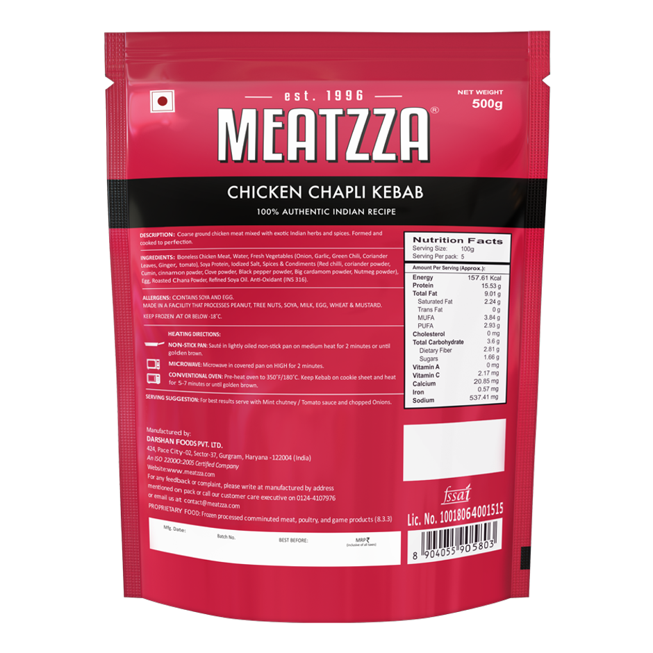 Meatzza Chicken Chapli Kebab