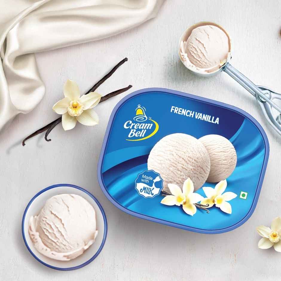Cream Bell French Vanilla Ice Cream Tub | Smooth & Enjoyable