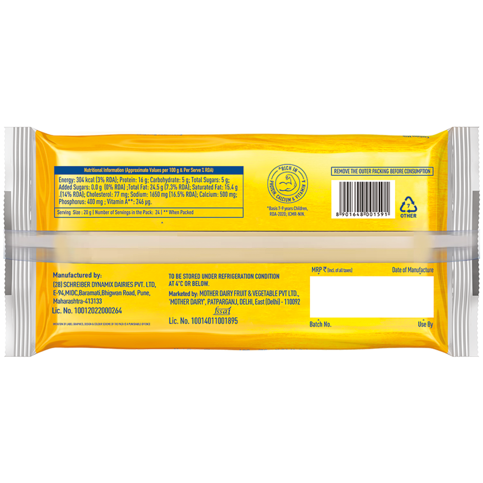 Mother Dairy Cheese Slice