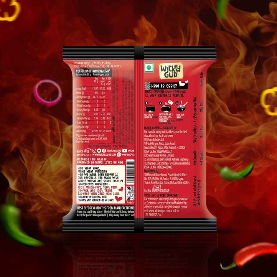 Wickedgud Fiery 2X Spicy Korean Noodles