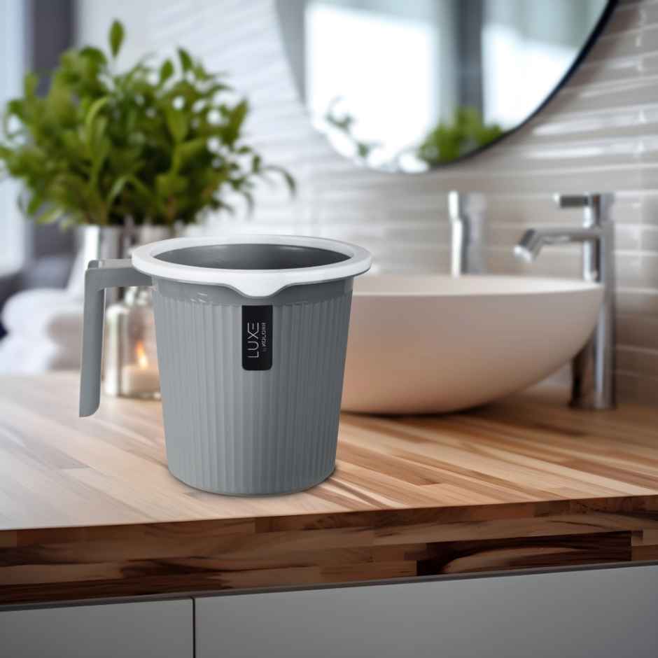 Kolorr Lux Bath Mug | 1.5 Li | Grey | Pack Of 1