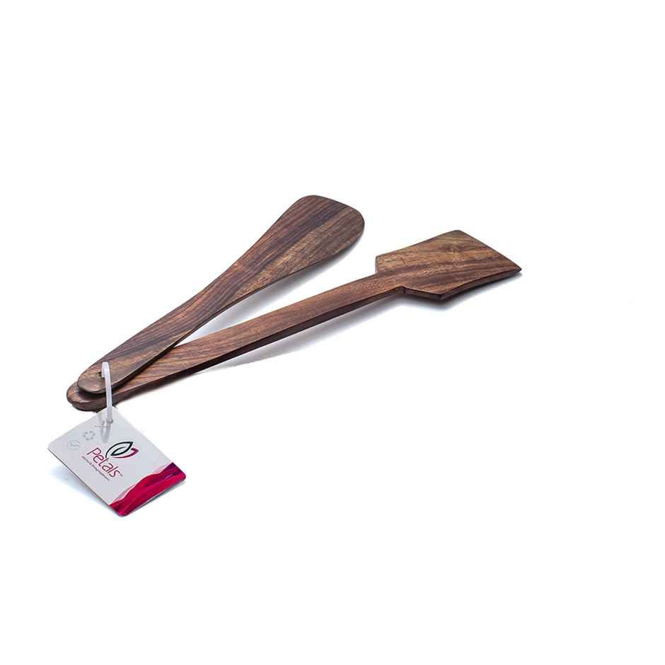 Petas Wooden Spatula Cooking Serving Spoon Set 28 Cm | 2pcs Set