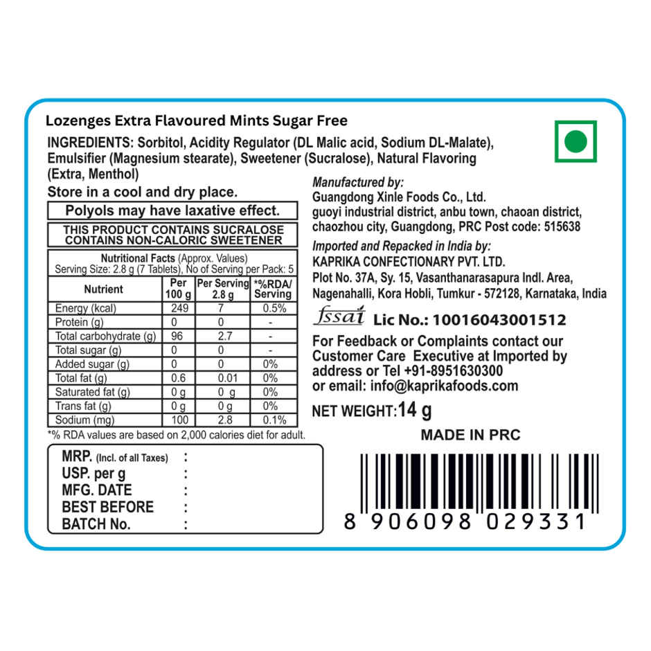 Americano Sugar Free Mint - Extra Mint