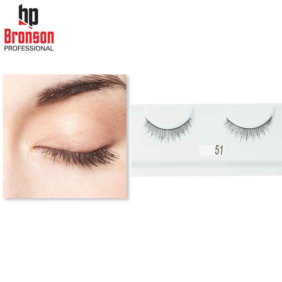 Bronson Professional Synthetic Hair and Lightweight Long Natural Look False Eyelashes - 51