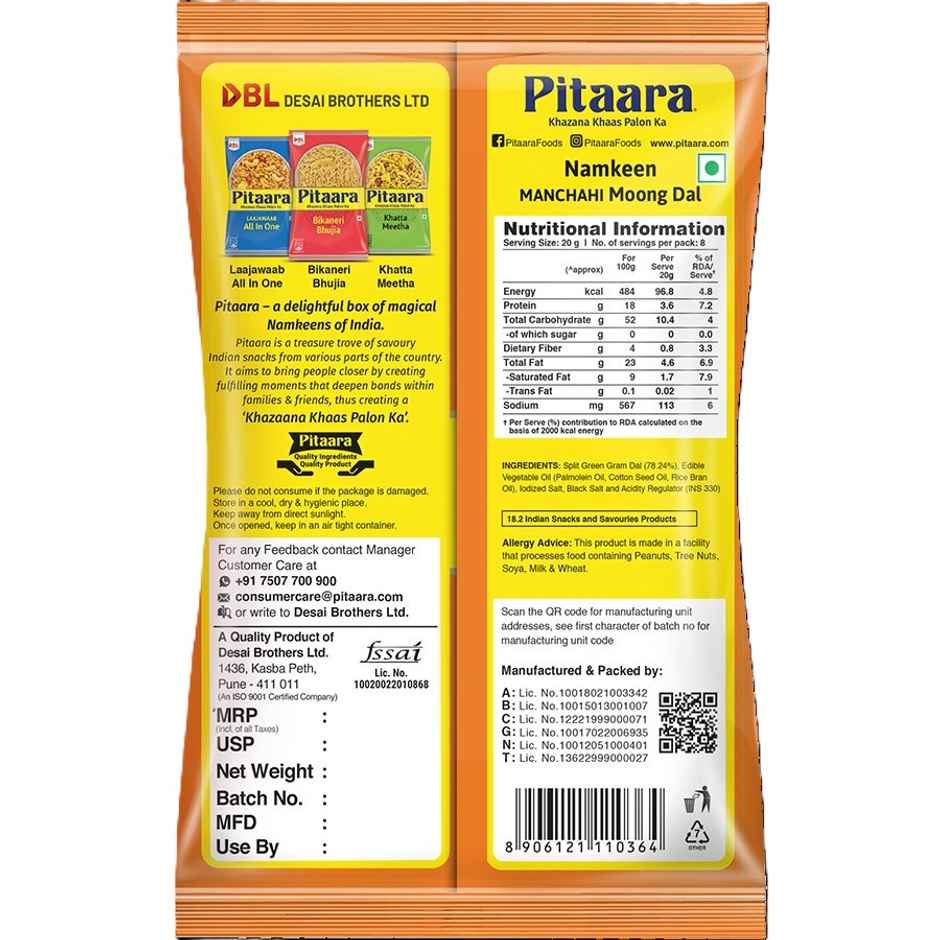 Pitaara Manchahi Moong Dal Namkeen