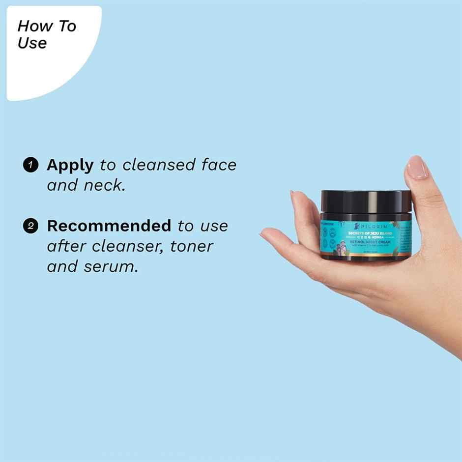 Pilgrim Retinol Anti Aging Night Cream With Hyaluronic Acid & Vitamin C For Radiant Skin