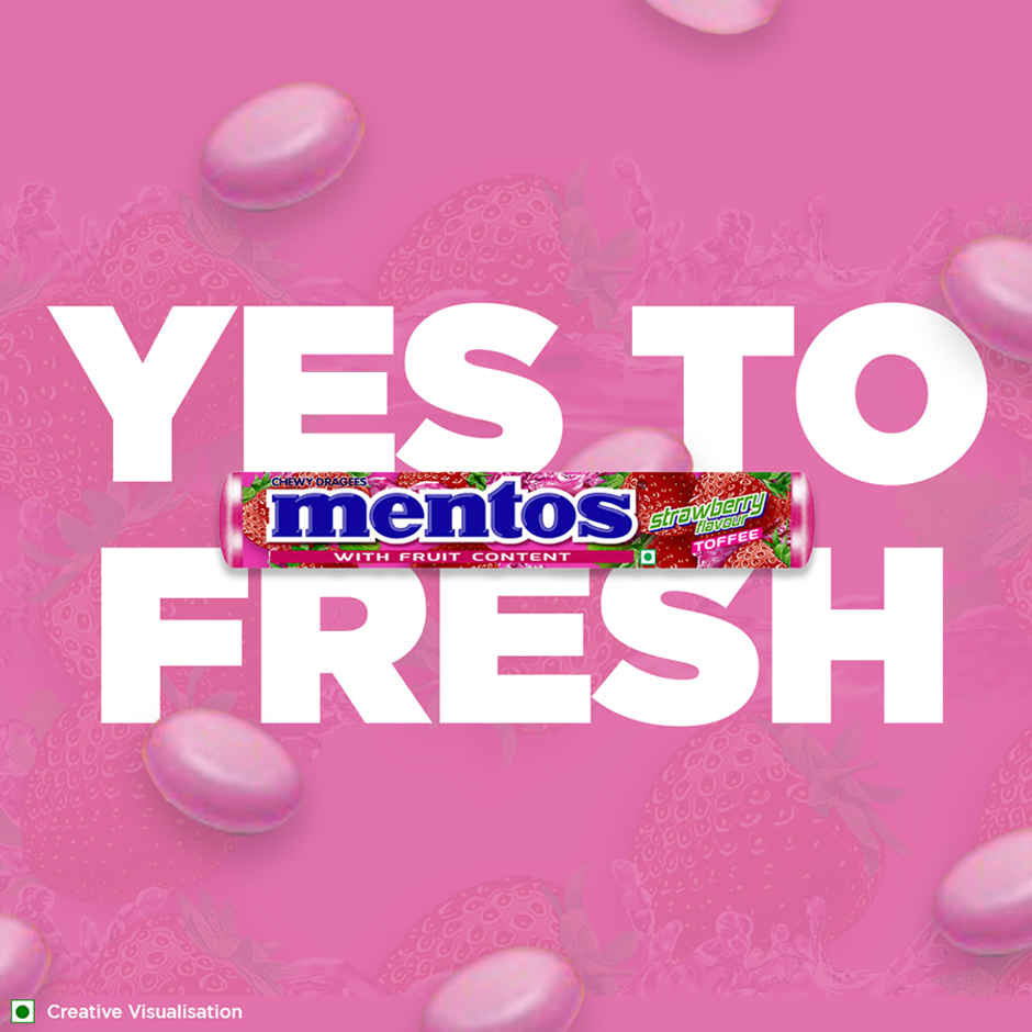Mentos Chewy Candy Stick - Strawberry Flavour