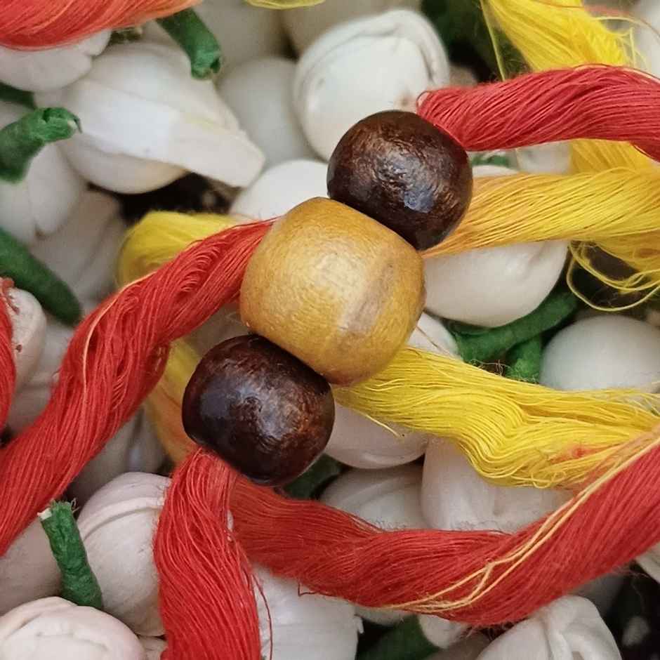 Lotte Choco Pie Chocolate Cake(168gms) & Red And Yellow Mauli Rakhi With Beads(1pc) Combo