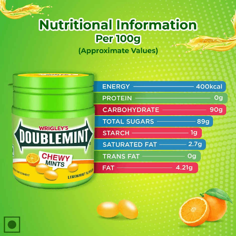Doublemint Lemonmint Flavour Chewy Mints Tube