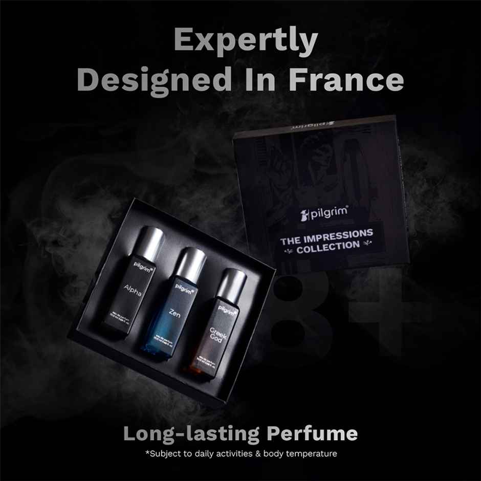 Pilgrim The Impressions Collection Perfume 3 in 1 Gift Box For Men,long lasting Fragrance Spray