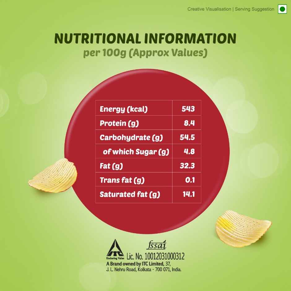 Bingo! Potato Chips - Cream & Onion Chips - Crispy & Crunchy Chips Pack for Snacks Combo