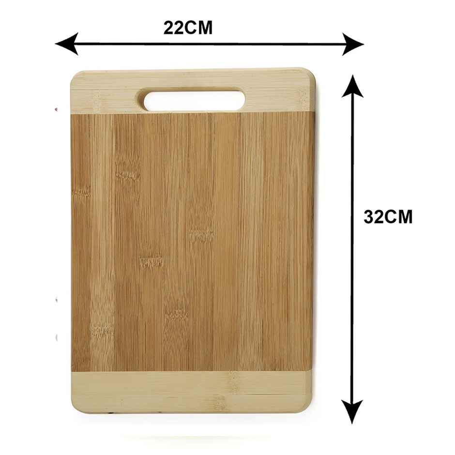 Petals Bamboo Thick Wooden Chopping Cutting Slicing Board - 32cm Length x 22cm Breadth