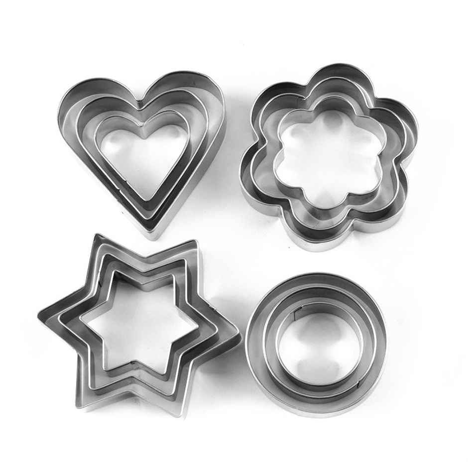 Petals Stainless Steel 12 Pcs Cookie Cutter