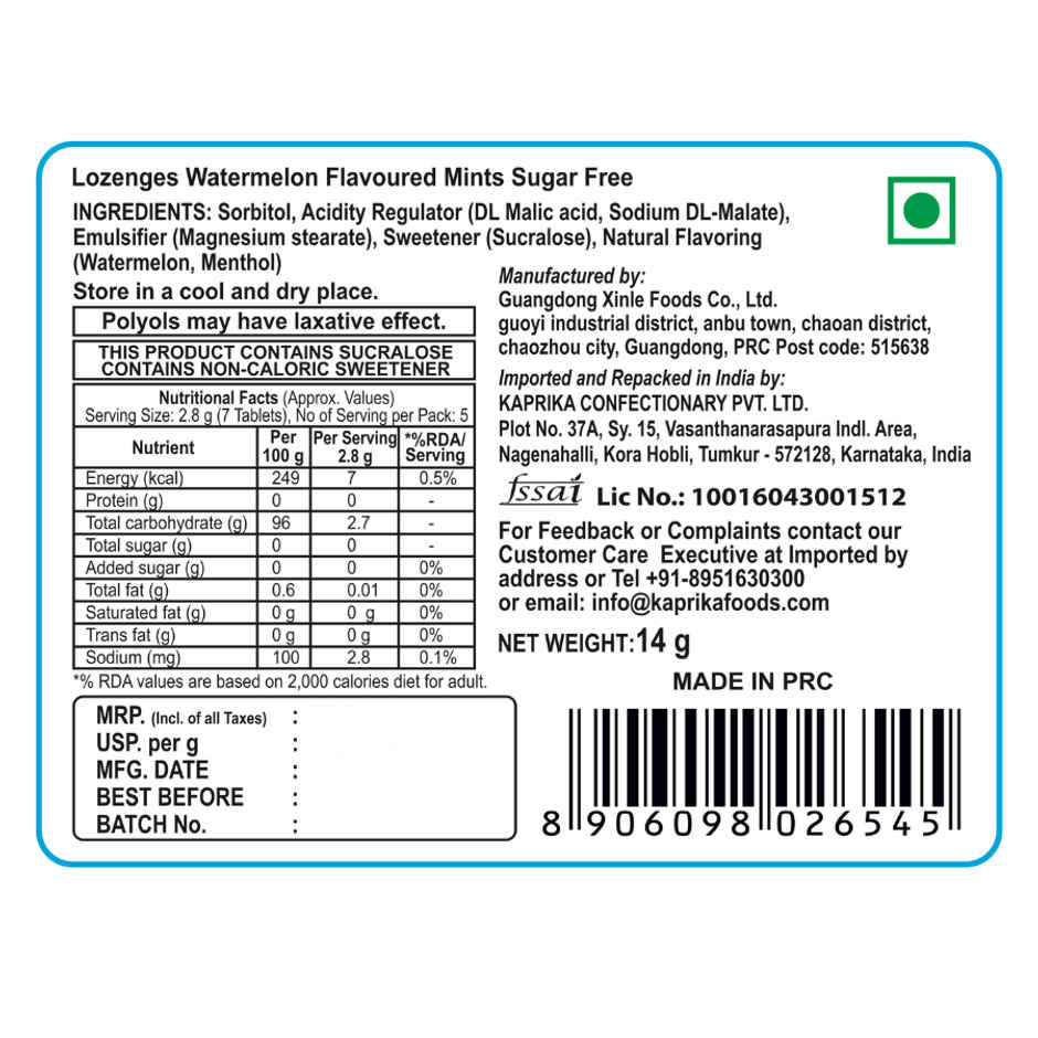 Americano Sugar Free Mint - Watermelon