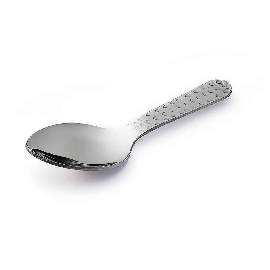 Petals 6Pcs Stainless Steel 8 Cm Broad Masala Spices Lifting Small Spoon