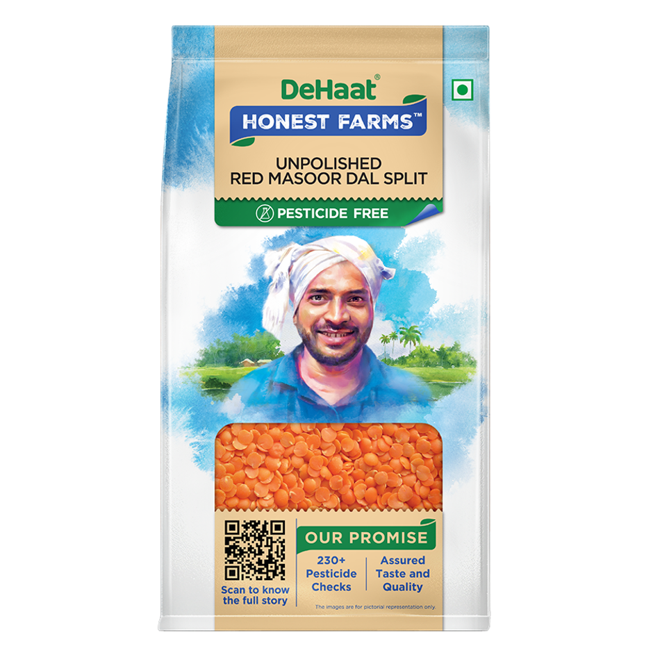 DeHaat HF Pesticide Free | Unpolished | Masoor Dal Split
