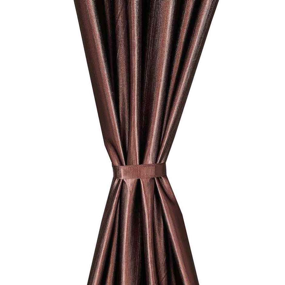 Antzco Plain Brown Door Curtain 7 ft x 4 ft | Pack of 2 | DC10