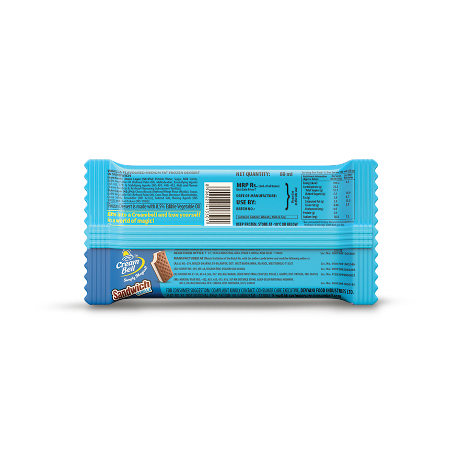 Cream Bell Vanilla Sandwich Combo