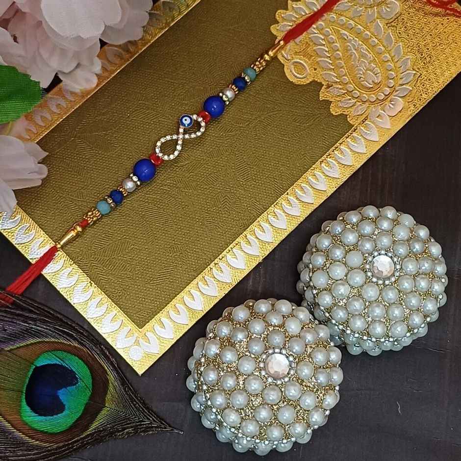 Gullak Diamond Infinity Metal Rakhi